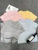 Suéter de Punto Ligero y Suave de Mezcla de Lana con Hilo Iridiscente para Mujer, Top Multicolor con Hilo Jaspeado de Manga Corta y Cuello Redondo, Camiseta Base