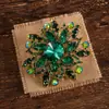 Broche de Moda Exagerado Estilo Europeo y Americano Retro Hermoso Colorido Cristal Strass Accesorio para Ropa de Mujer