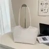 Bolsa de Tecido Influenciadora Feminina 2025 Nova Tendência Moda Coreana Bolsa Tote Feminina Nicho Francês Versátil Ombro Único Axila