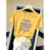 Camiseta Casual Feminina Tendência de Verão Ajustada Roxo Ameixa Algodão Manga Curta