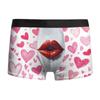 2025 Amazon Transfronteiriço Novo Padrão Dia dos Namorados Estampado Seda Leite Roupa Íntima Masculina Shorts Boxer de Alta Elasticidade