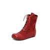 Botas Martin, estilo europeo y americano, punta redonda, con cordones, botas de mujer talla grande, comercio exterior AliExpress dropshipping 15-8