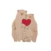 Rompecabezas de Bloques de Construcción Familia de Osos Linda Madera de Roble Macizo Personalizado DIY Transfronterizo, Se Puede Grabar con Nombres y Apellidos, Adorno Conmemorativo