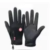 Luvas de equitação quentes de inverno tela sensível ao toque zíper interruptor todos os dedos masculino e feminino ciclismo ao ar livre forradas com fleece à prova de vento esqui impermeável