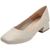 Zapatos de Tacón Grueso de Tacón Alto para Mujer, Zapatos de Verano de Punta Redonda y Boca Baja, Zapatos Negros de Suela Blanda para el Trabajo, Zapatos Formales de Entrevista para Funcionarios Públicos para Mujer