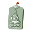 Atacado de fábrica Pingente de Jade Jade Jade Lótus Guanyin jade azul e branco dupla face esculpido garrafa pura Pingente de jade Guanyin