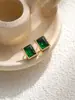 Brincos Coloridos de Pedra Olho de Gato, Não Desbotam, Design Moderno, Conjunto Versátil de Joias Femininas em Aço Titânio, Conjunto de Brincos