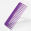 Peine Negro de Plástico de Dientes Anchos para el Cabello Peine Grande de Dientes Anti-nudos Portátil Peine de Dientes Anchos para el Cabello