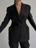 Terno de cintura com decote em V de outono e inverno transfronteiriço 2024 Terno feminino de alta qualidade Sense Ins Slim-fit Paletó leve de design de luxo Sense Suit