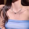 Colar Borboleta Estilo Frio Fluxo de Geleira Feminino Nicho Versátil Corrente de Clavícula Simples Luxo Acessível Elegante Colar Personalizado Tendência