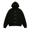Invierno Europeo y Americano Nueva Moda Estilo Callejero Harajuku Botón de Cuerno Color Sólido Sudadera con Capucha Unisex Transfronteriza Sudadera Lulu