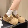 Zapatos de vestir de cobertura total sin cordones suela gruesa hebilla otoño 2026 para mujer retro nuevos casuales tacón oculto zapatos Birkenstock gamuza