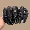 Presilha de Cabelo Grande Estilo Francês com Laço para Cabelos Grossos, Presilha Shark de Pérolas de Alta Qualidade para a Parte de Trás da Cabeça Feminina