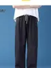 Jeans de Verano para Hombre Finos Sueltos Rectos de Pierna Ancha Estilo Americano Marca de Moda Pantalones de Trabajo Casuales Estilo de Hombre