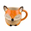 Taza de Cerámica Multifuncional de Zorro Transfronteriza, Taza con Forma de Panda, Taza de Leche Linda de Dibujos Animados, Taza de Agua Linda de Animal Mascota
