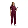 Tops de Uniforme para Enfermeras en Stock, Uniformes para Personal Médico, Ropa de Trabajo para Salón de Belleza, Centro de Maternidad, Doctores, Tops de Uniforme Quirúrgico de Manga Corta
