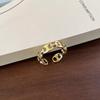 Anillo de bambú con forma de mariposa para mujer, diseño de nicho francés, retro, ajustable, esmaltado, estilo Ins, joyería