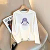 Bestseller de Almacén Lightning Marca de Moda Camiseta de Manga Larga para Mujer 2026 Otoño Invierno Holgada Gato Versátil Top de Pareja Transfronterizo Comercio Exterior