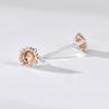 S925 brincos de prata esterlina atacado jóias japonês e coreano simples birthstone quatro garra cor zircão brincos fábrica vendas diretas