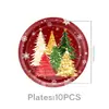 Nuevas decoraciones navideñas transfronterizas, accesorios de ambiente festivo para el árbol de Navidad, banderines navideños, vajilla y artículos para fiestas