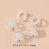 Relleno de Oro de 14K Zirconia Espaciadores de Doble Anillo Cruzados para Pulsera DIY Collar Joyería Tejida a Mano Accesorios Venta al Por Mayor
