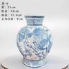 Novo Estilo Chinês Vaso de Porcelana Azul e Branco Vaso Amarelo Imperador Rack Antigo para Corredor Porcelana Hidropônica Arranjo de Flores Luxo Leve Cerâmica Ornamentos