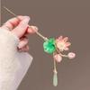 Nueva horquilla con borlas de estilo chino para mujer, estilo antiguo, de metal de alta calidad, horquilla para el cabello con recogido de magnolia, estilo nacional, estilo cheongsam frío, paso sacudida