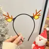 Novos Acessórios de Cabelo de Natal 2024 Aro de Cabelo Aro de Cabelo de Rena Feminino Acessórios Fofos