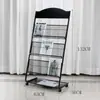 Estante para armazenamento de catálogos e jornais, porta-revistas, estante para livros e jornais, expositor de chão, porta-folhetos e documentos, clipe de expositor de publicidade