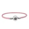 Pulsera de Cordón de Cuero Trenzado con Hebilla de Acero de Titanio Logo Panjia Bucle Único Negro Hebilla Redonda de Cuero Pulsera Básica Transfronteriza DIY