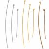 Alfileres de bola 100 piezas/paquete Accesorios para pendientes DIY Accesorios de joyería Alfileres de bola de cobre Alfileres de cabeza redonda Pulsera