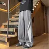 Pantalones de Moda para Hombre de Otoño, Color Block Elegante y Único, Holgados, Cómodos, Pierna Recta, Estilo Universitario para Adolescentes