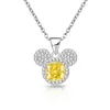Transmissão ao vivo TK joias europeias e americanas mais vendidas: pingente do Mickey com corte flor de gelo, banhado a ouro real e cravejado com diamantes de alto carbono para mulheres