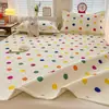 Fresco y simple, adecuado tanto para invierno como para verano, juego de tres piezas de alfombrilla refrigerante de tela gruesa 100% algodón Clase A, colcha acolchada suave para aire acondicionado de verano