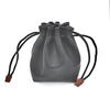 Bolsa de Almacenamiento con Cordón de Cuero Engrosado Bolsillo Digital con Cordón Funda Protectora de Lana para Lente Fotográfica de Cámara Micro Individual Bolsa Interior