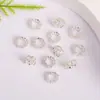Corona antigua de circonita con cuentas incrustadas de oro pulsera de cuentas DIY pulsera de cuerda trenzada anillo de cierre para pulsera de cuentas