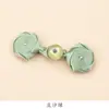 Botão Estilo Chinês Qipao com Contas de Jade Tecidas à Mão e Design de Flor de Rosa, Botão Decorativo Tradicional para Hanfu e Traje Tang