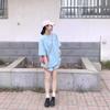Conjunto deportivo de pantalones cortos para mujer, verano, estudiante, holgado, estilo Hong Kong, moda moderna, casual, gofre, dos piezas, manga corta
