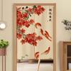 Cortina de Porta Estilo Chinês, Cortina Divisória, Cortina Pendurada Inspirada em Zen, Cortina Decorativa de Porta para Sala de Estar, Meia Cortina Divisória de Banheiro Sem Furos para Quarto