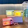 Llavero Luminoso para Horno de Microondas Lindo Mini Horno de Cocina Juguete para Estudiantes Colgante Pequeño Regalo para Pareja Venta al por Mayor