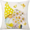 Funda de Cojín de Diente de León Más Vendida en Amazon Transfronterizo Sala de Estar Sofá Cojín Girasol Decoración del Hogar Amazon