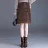 Elegante falda de malla con adornos de lentejuelas para mujer, nueva colección otoño 2026, elegante, rejuvenecedora, versátil y que realza la figura.