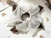 Goma de pelo cuadrada retro francesa para coleta, scrunchie artístico de estilo de hada, bufanda para mujer, accesorios, al por mayor en stock