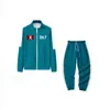 Ropa Deportiva Infantil Otoño Cuello Alto Cremallera Sudadera Verde Oscuro Azul X-O Nuevo Conjunto Digital Más Pieza Individual
