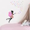 LD93057 Cartoon Elf Girl Butterfly Princess Room Quarto Home Entrada Decoração Adesivo de Parede Autoadesivo