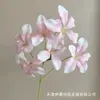 6 flores artificiais de chama azul para decoração de casamento, arranjo de chão, layout de cena de parede de fundo de hotel