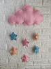 Adornos de Fieltro Estilo Escandinavo Transfronterizo Nubes y Estrellas para Colgar en Tienda de Campaña, Adornos de Pared para Habitación Infantil, Accesorios para Fotos