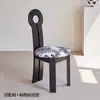 Silla de sirena retro de madera maciza estilo vintage con respaldo, silla de comedor minimalista nórdica para el hogar, silla de tocador para dormitorio