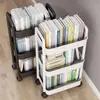 Carrinho de Armazenamento Versátil com Vários Níveis - Plástico Branco, Perfeito para Organização de Cozinha, Banheiro e Quarto