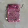 Bolsa de Malla Gipsofila Organza Estrella Plateada Joyería Cordón Regalo Cosméticos Bolsa de Empaque con Cordón